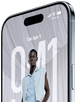 iPhone Air, Vorderseite, Seite, zeigt das All-Screen Display mit Sperrbildschirm