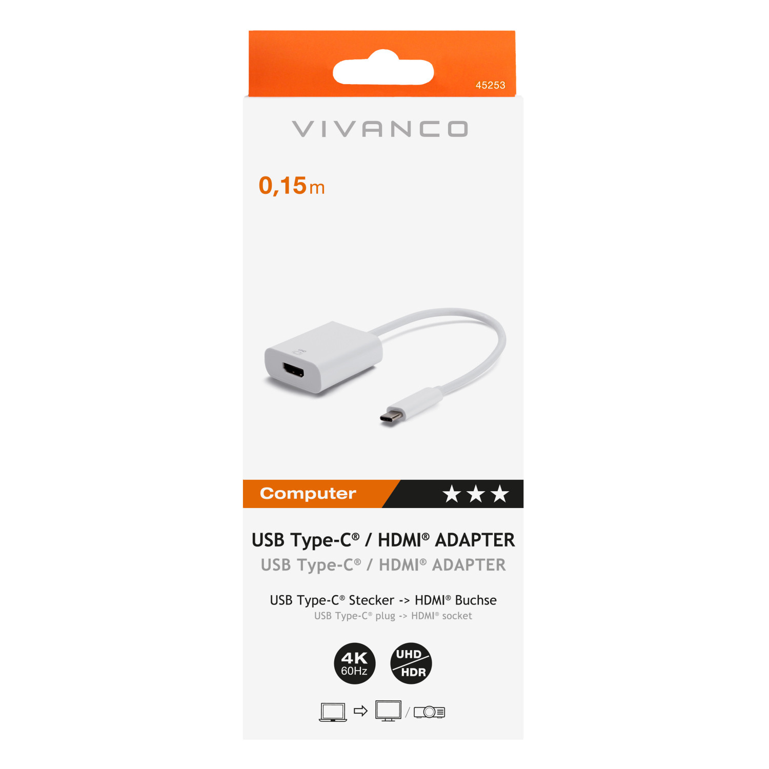 VIVANCO USBC auf HDMI Adapter electronic4you Slovenija