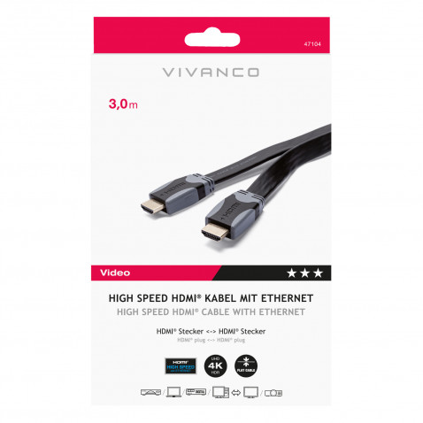 VIVANCO High Speed HDMI mit Ethernet 3m