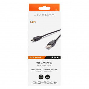 VIVANCO USB Verbindungskabel 1,8m