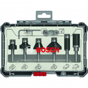 Bosch 6 tlg Trim&Edging Set ¼" Schaft