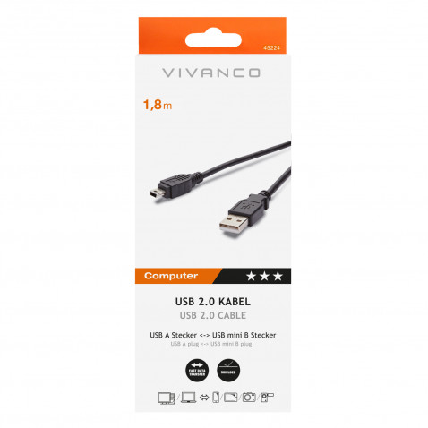 VIVANCO USB Kabel za povezavo 1,8m 45224