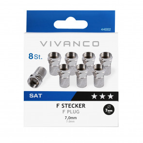 VIVANCO F-cep, 7,0 mm, 8 kosov VIVANCO
