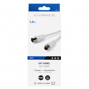 VIVANCO Kabel 1,5m VIVANCO 44081 bela,