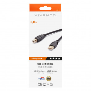 VIVANCO Tiskalniški kabel USB 2.0 3m CC