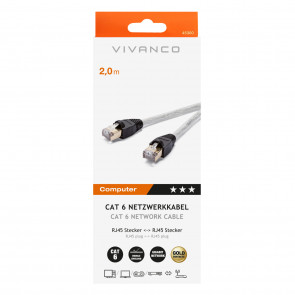 VIVANCO CAT6 Omrežni kabel, 2m 45300 CC