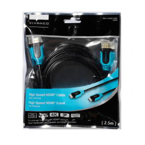 VIVANCO HDMI kabel z Ethernetom 2,5m
