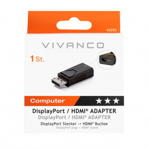 VIVANCO pretvornik Displayport-HDMI crn