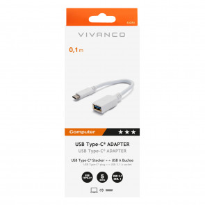 VIVANCO USB tipka C adapter 0,1 m bela C