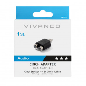 VIVANCO Y-Adapter Cinch, 2 x Cinch 46026