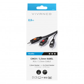 VIVANCO Povezovalni kabel Cinch-Klin