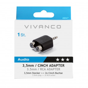 VIVANCO Adapter 3,5mm 2x Cinch 46047