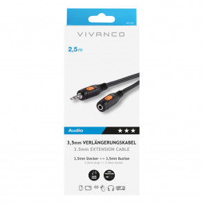 VIVANCO Podaljšek za prikljucke 3,5 mm,