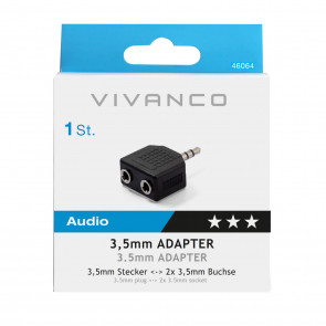 VIVANCO Y-adapter Klinke, stereo 46064