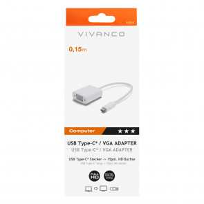 VIVANCO USB-C v VGA Adapter 45255 CA UC