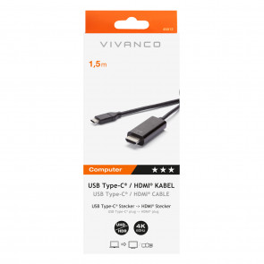 VIVANCO USB-C na HDMI kabel 1,5m 45512