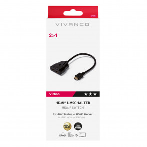 VIVANCO HDMI stikalo 2 -> 1, rocno 47157