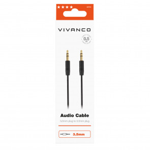 VIVANCO Stereo kabel 3,5mm, 0,5m 38751