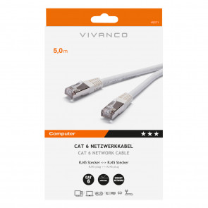 VIVANCO Cat 6 omrežni kabel 5m bel 5 m 6