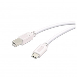 Vivanco USB-C  USB-B kabel, 1,8m bela