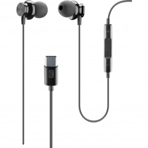 Cellularline slušalke In-Ear USB-C, crne