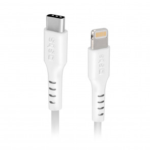 SBS USB-C-/Lightning kabel bela 1m in