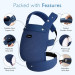 Momcozy Babytrage Air Mesh blau