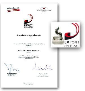 Odlikovani z izvoznim priznanjem Export Preis 2001